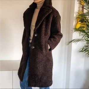 ZARA Chocolate Teddy Coat